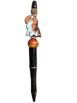 Pen met hond zwart oranje